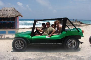 Drive dune buggy at the beach in tulum